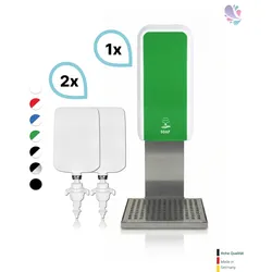 SET: Schaumseifenspender SENSOR Cosmos (berührungslos) +2x1L Schaumseife mild+ Edelstahlhalterung mit Auffangschale Wandmontage