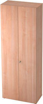 Schrank TOPAS LINE, Akten/Garderobenschrank, 6 Ordnerhöhen, B 800 mm, Nussbaum