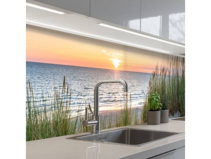 KitchenYeah crédence de cuisine Soleil Nature Plage 400x60cm