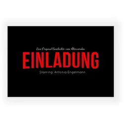 Einladungskarte Geburtstag: Streamingdienst in Schwarz