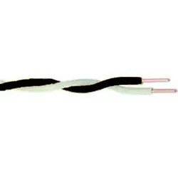 Y-Klingeldraht, 2 x 0,8mm, schwarz/weiß, Ring 100m