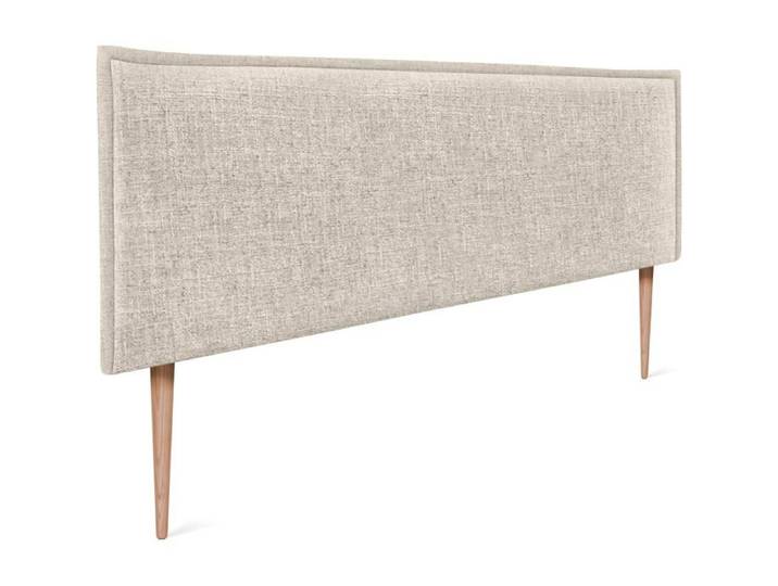 DHOME Tête de lit tapissée en lin naturel 160 x 105 cm avec pieds pour lits 150/160 cm