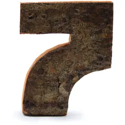 Rustic Bark Number - "7"  - 7cm