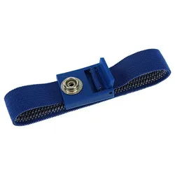 SAFEGUARD ESD-Armband, 10 mm Druckknopf, verzahnter Verschluss, dunkelblau, 220 mm