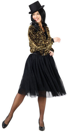 Jacke "Pailletten" für Damen, gold/schwarz