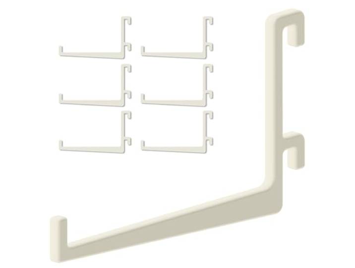 6 crochets pour panneau perforé Ikea Skadis\, en L droit 90mm Support mural\, plaque pour outils et accessoires