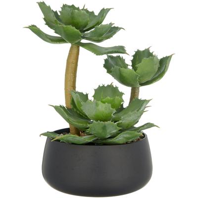Kunstpflanze CREATIV GREEN "Echeveria", grün, H:28cm, Kunststoff, Kunstpflanzen, Kunstpflanze, mit dekorativem Kies