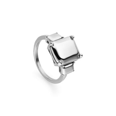 Fingerring LIEBESKIND BERLIN "Steel Diamond" Gr. 56, edelstahlfarben, Fingerringe, Damen, 56, Edelstahl, 2mm, Fingerring