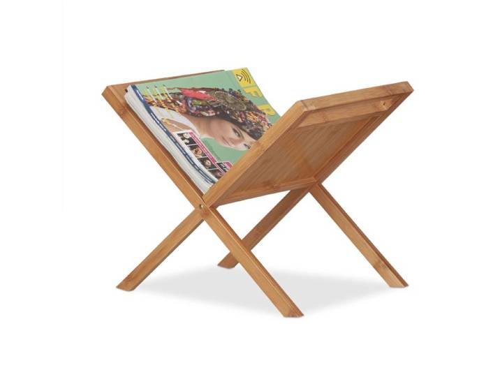 Relaxdays 2 x Zeitungsständer Bambus