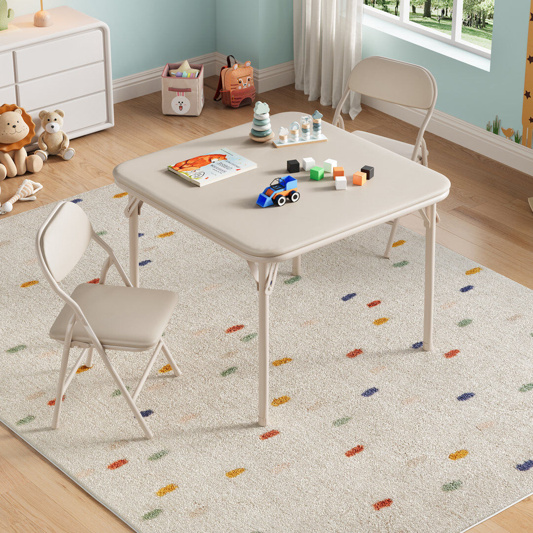 Rebrilliant Kids and Chair Set Beige 50.5cm H X 60.5cm L