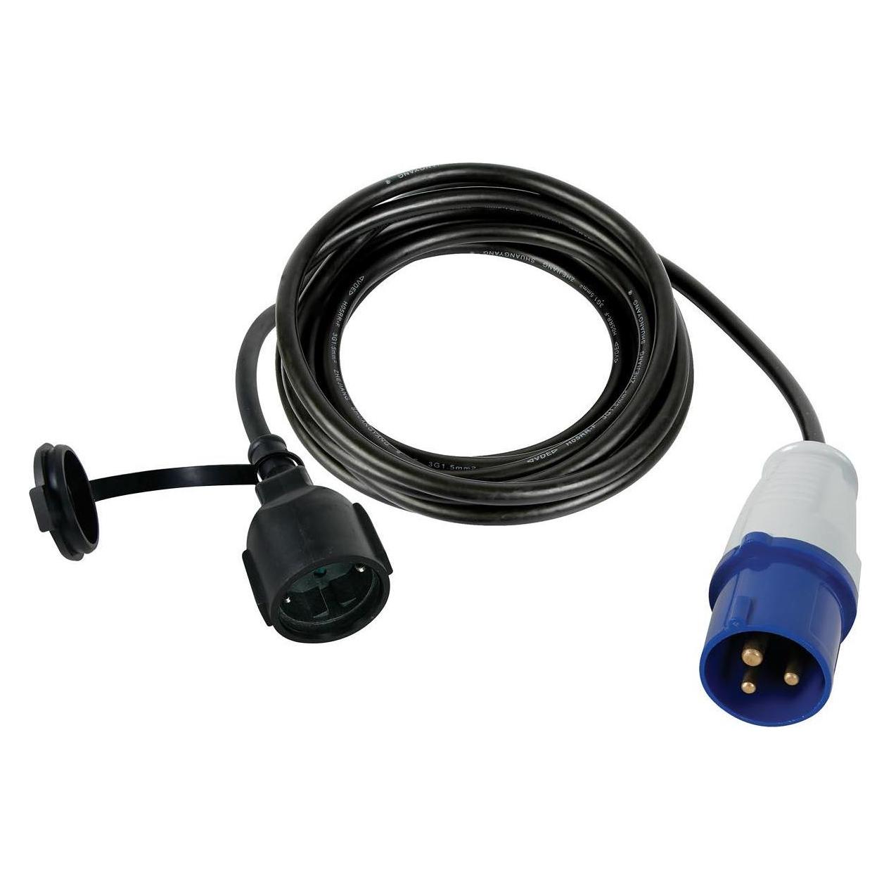 Velleman Kabel - Kupplung Auf Cee-Stecker - 3 m - Schutzkontakt (Deutsches System) (3 m, CEE 7/3) (ECEEA4-G)