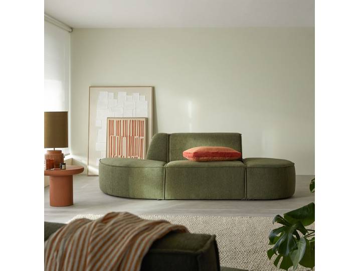 Modularer 2-Sitzer-Sofa aus grün Stoff Dario - Grün - Fabric