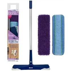 Bona Pet System Premium Teleskop-Mopp, Reinigungsutensil, Violett, Blau, Grau