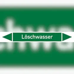 Rohrleitungskennzeichen Löschwasser - 100x15 mm Folie selbstklebend