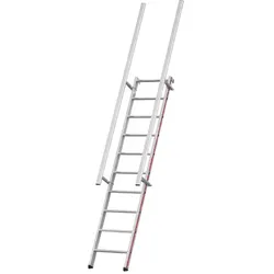 Stufenanstieg Hymer ohne Plattform 13 Stufen  Reichhöhe 5,00 m, Anstellwinkel 68°