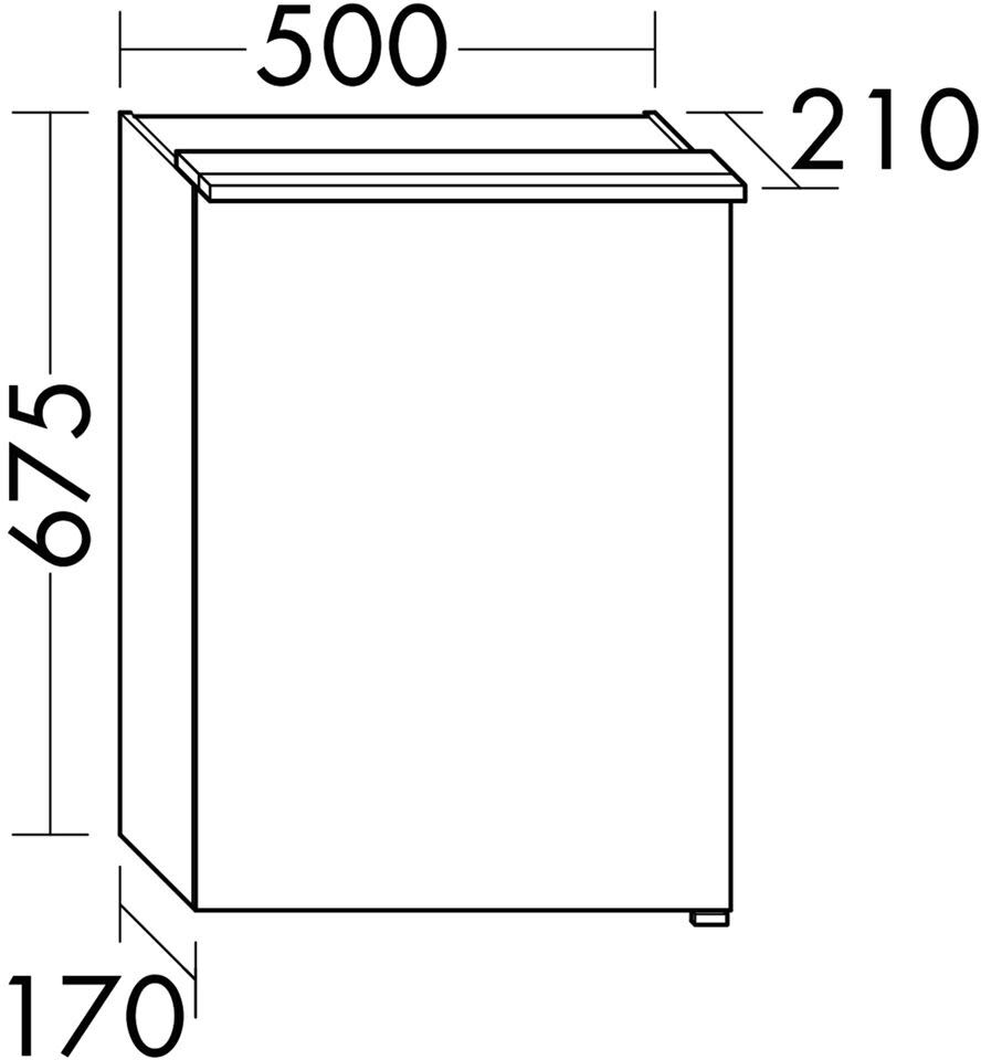 burgbad Junit Spiegelschrank mit LED-Aufsatzleuchte 50 cm Links