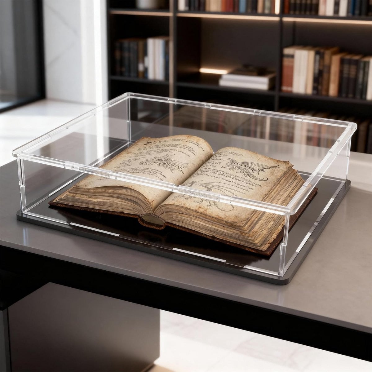 Acryl Boekenvitrine Display Case voor Verzamelingen, Foto's, Munten en Postzegelalbums