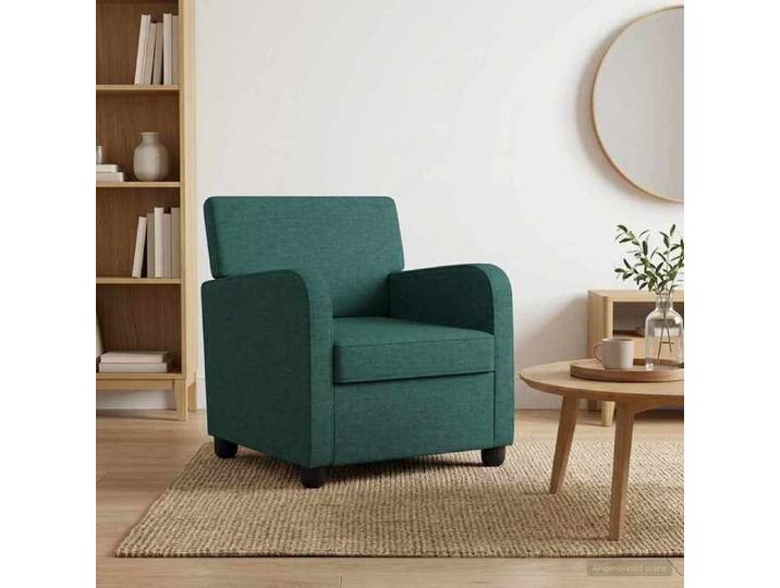 Fauteuil 1 place - VIDAXL - TOP Fauteuil Intérieur - Salon - Vert foncé - Tissu - 110 kg/siège &&32774