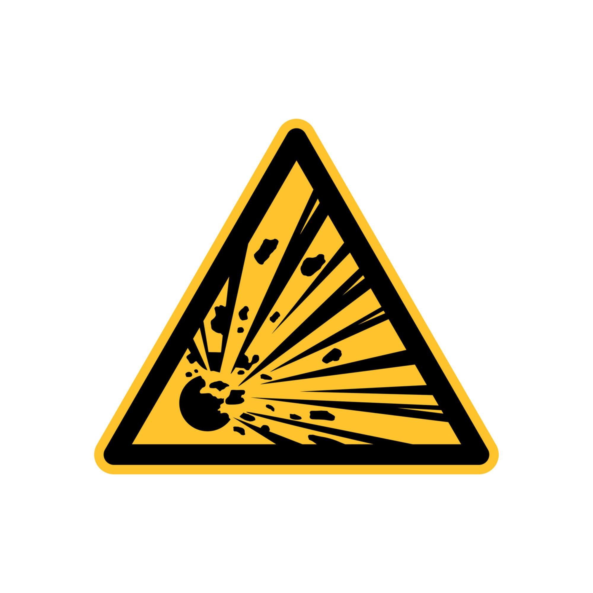 Eichner Warnschild Explosionsgefährliche Stoffe 10 cm Alu (9225-12044-010)