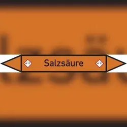 Rohrleitungskennzeichen Salzsäure - 100x15 mm Folie selbstklebend