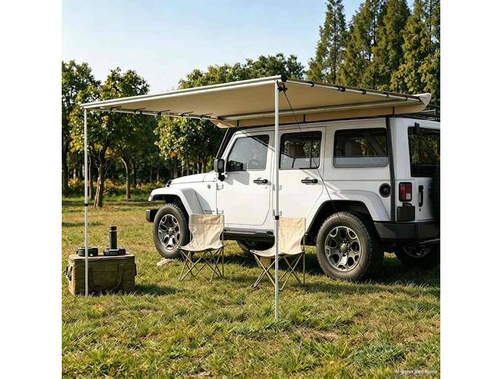 vidaXL Wohnwagen-Markise 2,4x2x2,15 m Beige