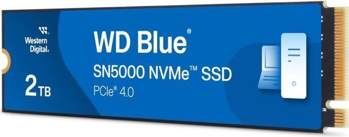 Western Digital WD Blue SN5000 Interne SSD-schijf, 2 TB, NVMe PCIe Gen 4, WDS200T4B0E
