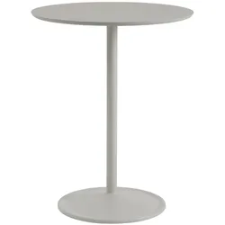 Muuto Soft Cafe Bar-/Tresentisch, Ø 75 cm, grau linoleum / grau