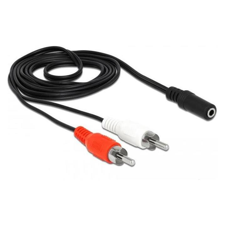 Delock 2 x Cinch - 3,5 mm Klinke (1.40 m, Cinch Kabel) (85808)