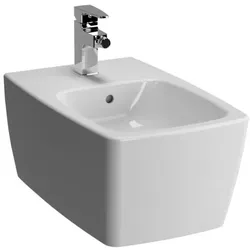 VitrA Metropole Wand-Bidet 5675B003-1046 Überlauf, 1 Hahnloch mittig, 36x56cm, weiß