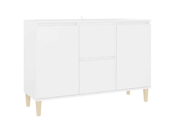 Remise Enfilade de rangement - Blanc - Buffet bas bahut vaisselier - blanc - 101x35x70cm - bois d'ingénierie_srz31y