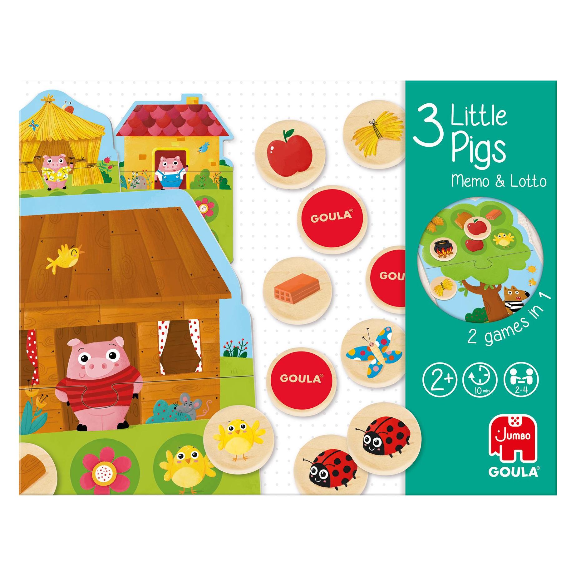Jumbo 3 Little Pigs Memo&Loto (Deutsch, 2 - 4 Spieler) (59455)