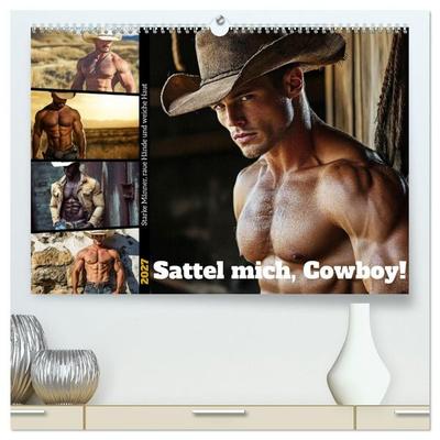 Sattel mich, Cowboy! (hochwertiger Premium Wandkalender 2027 DIN A2 quer), Kunstdruck in Hochglanz