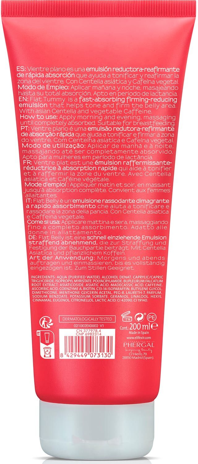 E'lifexir Vientre Plano Crema Reductora 200ml