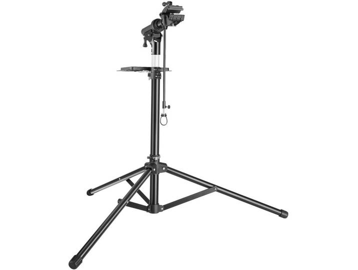 tectake Fahrradmontageständer Tristan, inklusive Vorderrad-Stabilisator, schwarz, Schwarz, 120x180x138 cm, Freizeit & Co, Sport & Fitness, Fahrräder, Fahrradzubehör