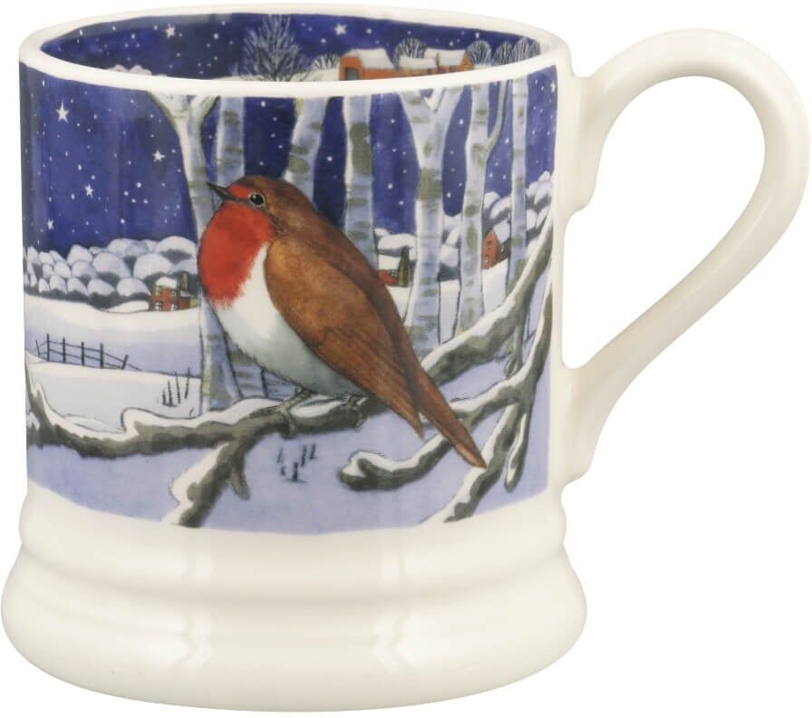 Emma Bridgewater Festive Half Pint Mug - Midnight Robin