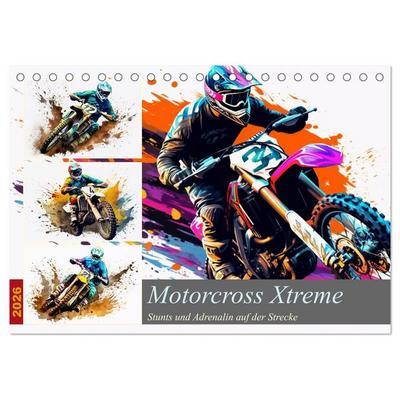Motorcross Xtreme (Tischkalender 2026 DIN A5 quer), CALVENDO Monatskalender