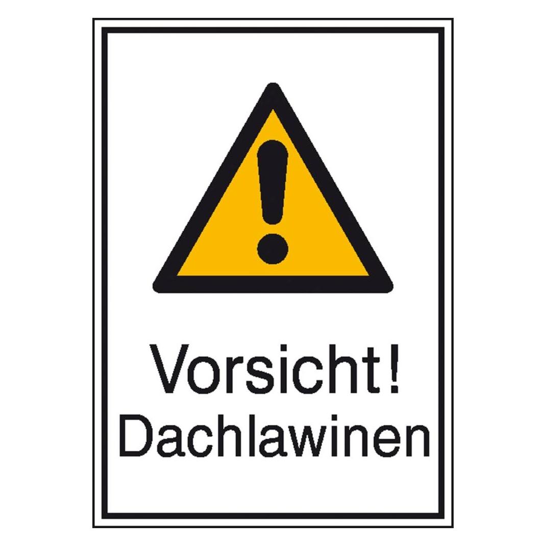 Wolk Warn-Kombischild Vorsicht! Dachlawinen Aluminium B x H 262 mm 371 (11.0433)