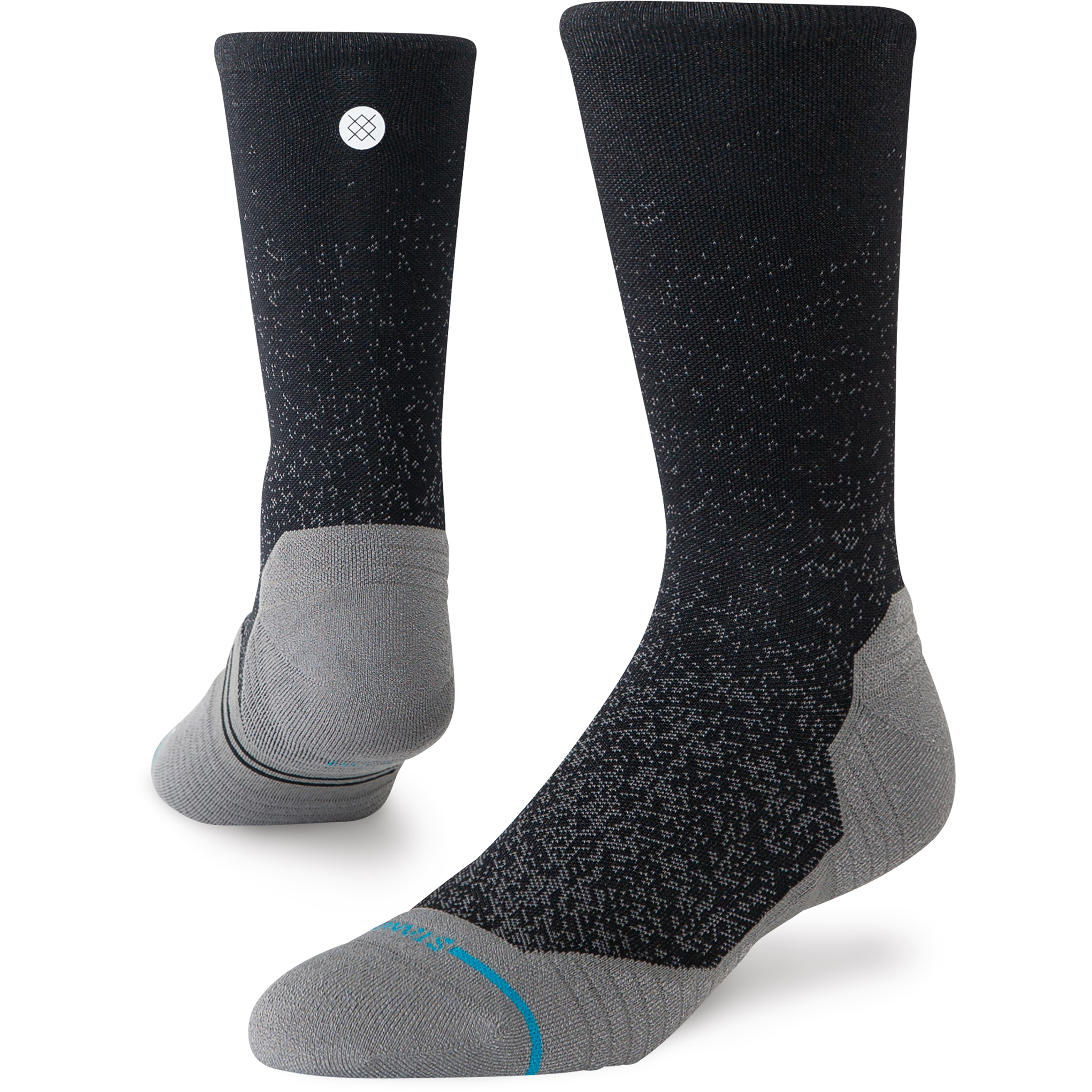 Stance Powder Split Light Crew Laufsocken schwarz Größe 43 Trekking Elastisch
