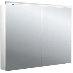 Lichtspiegelschrank flat II Classicleuchte, Aufputz, mit Waschtischbeleuchtung, 2 Tür, 1000mm
