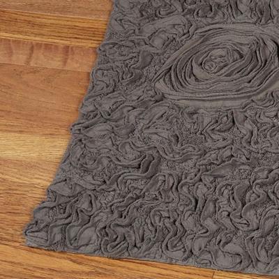 Home Weavers Inc Bellflower Contour Mat 20 x 20, 20 x 20, Charcoal