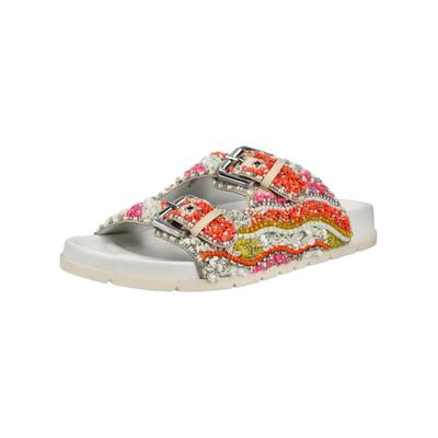 Pantolette ALMA EN PENA "ALMA EN PENA Pantoletten Lederimitat", Damen, Gr. 37, bunt (coral), Lederimitat, Schuhe Pantolette