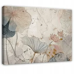 LEINWANDBILD Blumen Beton Beige 120x80 cm