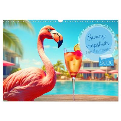 Sunny snapshots - A year of happy animals (Wall Calendar 2026 DIN A3 landscape), CALVENDO 12 Month Wall Calendar