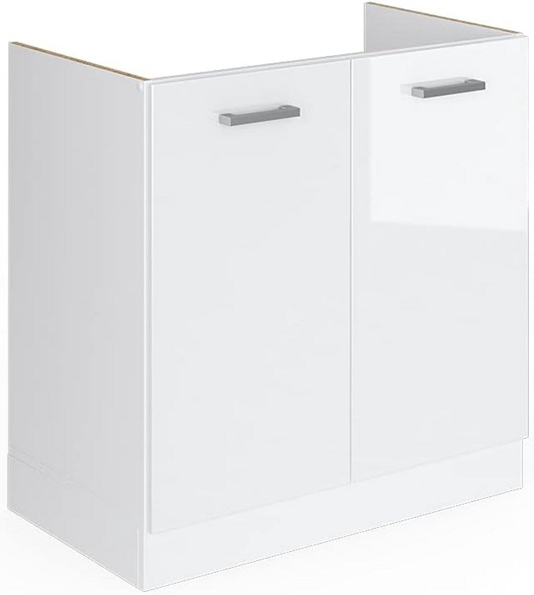 Wit Spoelbakonderkast 80 cm - Modulaire Keukenkast Basismodule van MDF