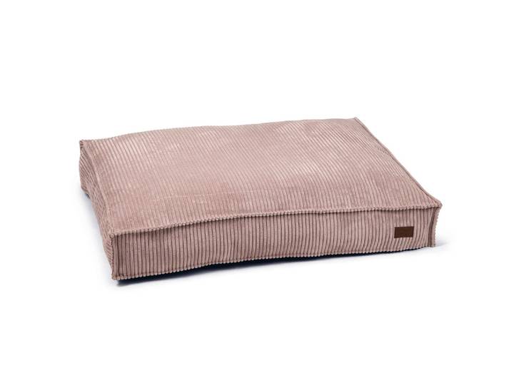 Tierbett DESIGNED BY LOTTE Designed by Lotte Ribbed Rosa 100x70x15cm , rosa, B/H/L: 100cm x 15cm x 70cm, Tierbetten, Tierbett