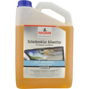 Nigrin Scheibenfrostschutz Scheibenklar Allwetter, 2in1, Fertigmix, Performance, bis -11°C, 3 Liter