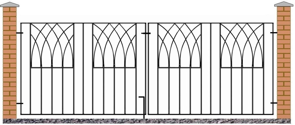 Rosalind Wheeler Guero 81 cm H Gate Fencing Black 241cm W X 81cm H