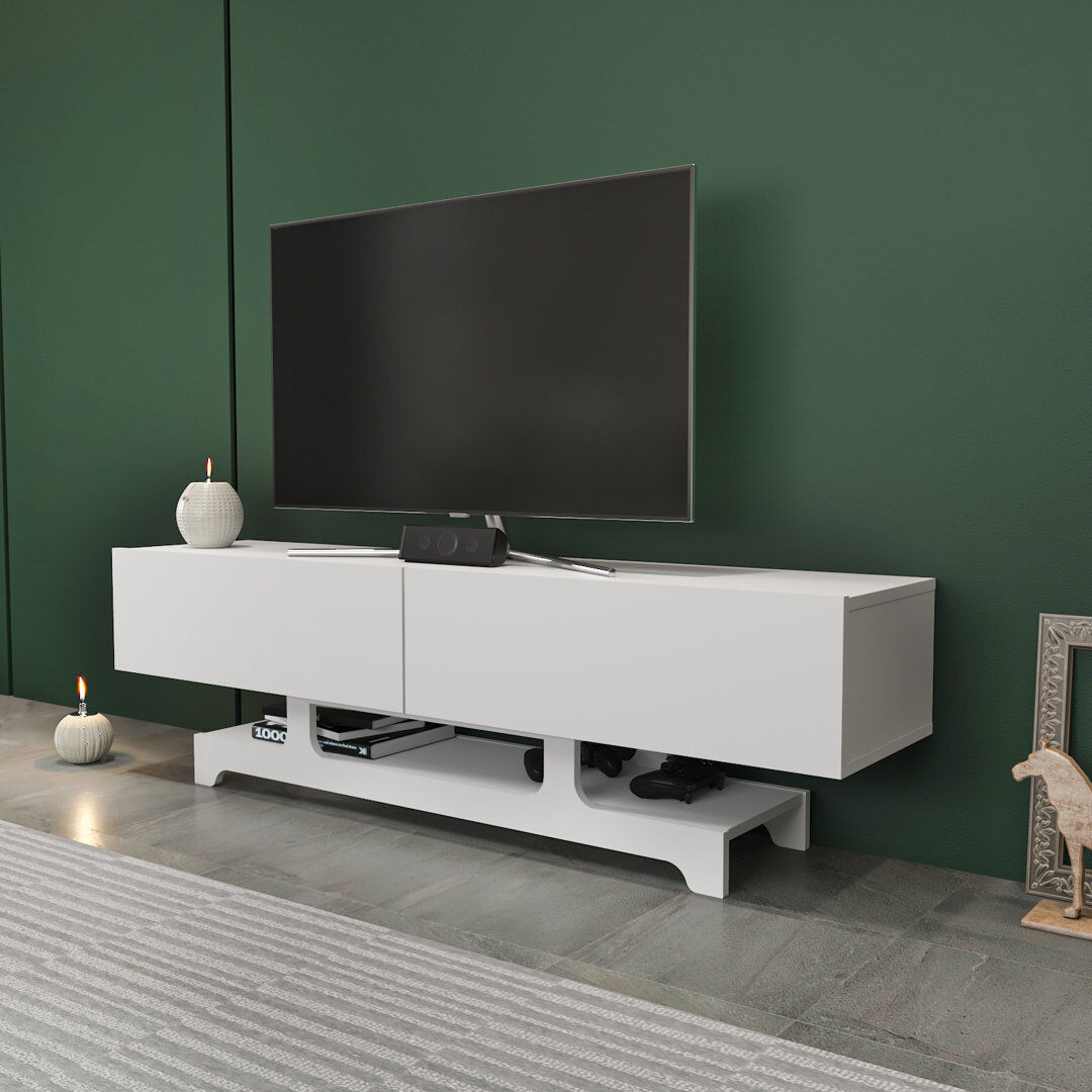 Wade Logan Tera TV Unit for TVs up to 71” White 70"