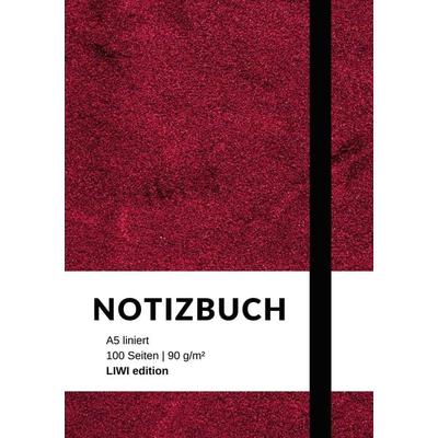 Notizbuch A5 liniert - 100 Seiten 90g/m² - Soft Cover violett - Papier, Taschenbuch von Notizbuch A5,Notebook A5, Liwi Literatur- Und