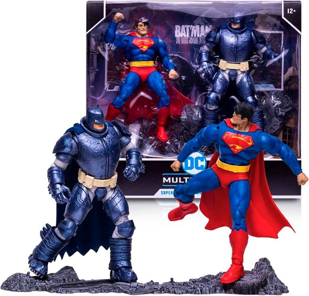 McFarlane Toys DC Actionfiguren Collector Set Superman versus Bewapende Batman, 18 cm